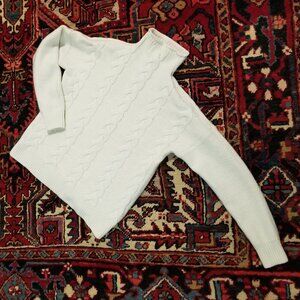 Madewell Grenville Cableknit Mockneck Sweater – Women’s – Cream - Small